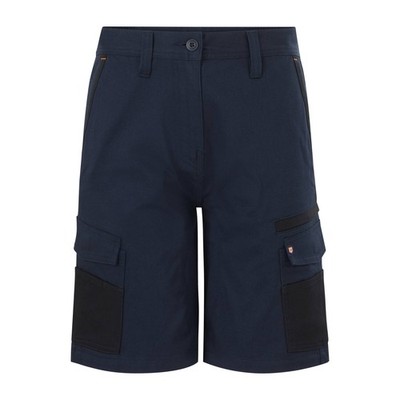 Citeco Navy Womens Cotton Stretch Mid Shorts - Size 8