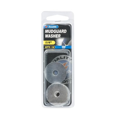 Zenith 1/4" Zinc Plated Mudguard Washer 2 pcs