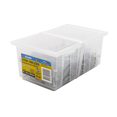 Zenith 8 - 10 x 50mm Galvanised Countersunk Rib Head Timber Screws - 500 pieces