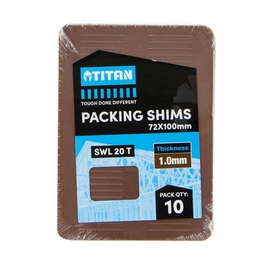 Titan 1 x 72 x 100mm Brown Shim Packing - 10 Piece 2 pcs