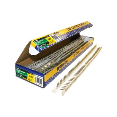 Bremick 6g x 32mm Zinc Yellow Coarse Collated Screws - 1000 pieces