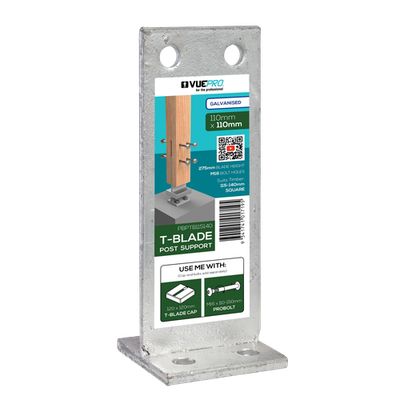 VUEPRO 110 x 110mm Galvanised T-Blade Support - Each