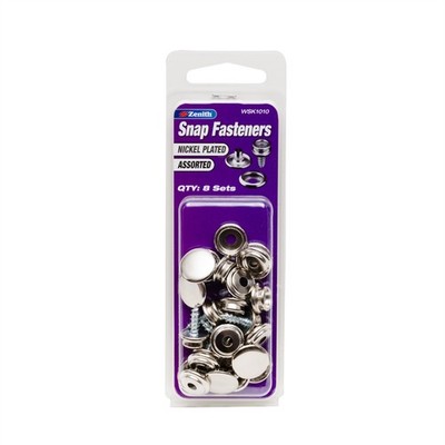 Zenith Assorted Nickel Plated Brass Snap Fasteners With Screw