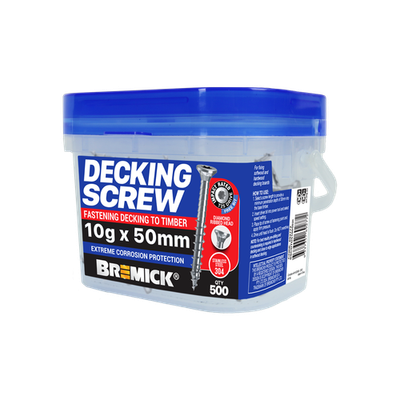 Bremick Decking Screw 10g x 50mm SPIRAL RIB T25 SS304 - 500 pieces