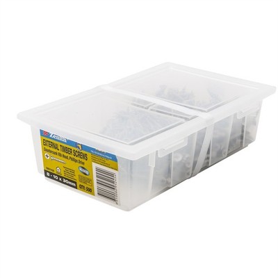Zenith 8 - 10 x 30mm Galvanised Countersunk Rib Head Timber Screws - 500 pieces