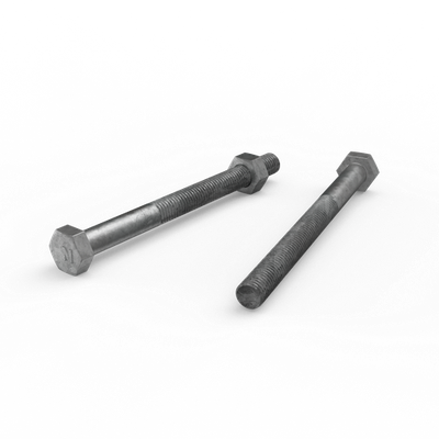 ZENITH M10 x 120mm Hot Dip Galvanised Hex Head Bolts and Nuts 4 pcs