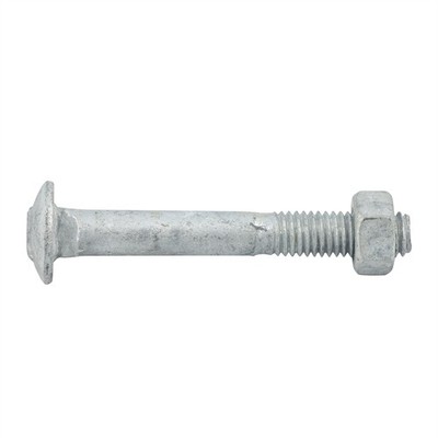 Zenith M8 x 60mm Hot Dipped Galvanised Cup Head Bolt And Nut 10 pcs