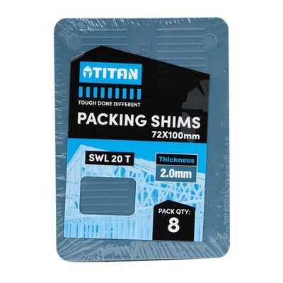 Titan 2 x 72 x 100 mm 8 Piece Blue Shim Packing 2 pcs