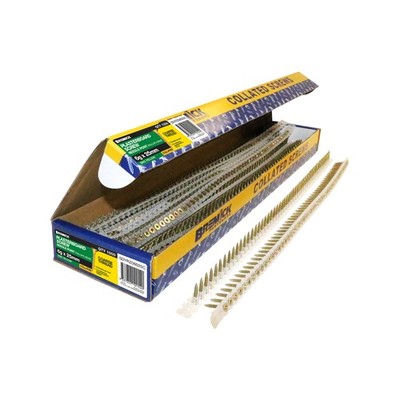 Bremick 6g x 25mm Zinc Yellow Coarse Collated Screws - 1000 pieces