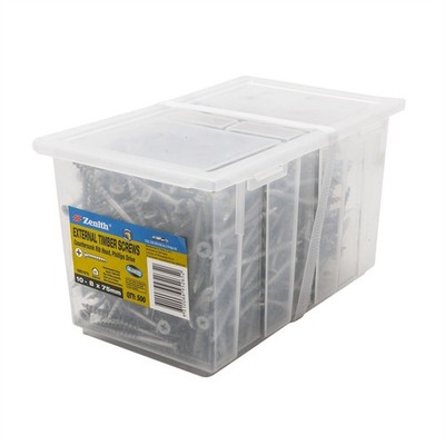 Zenith 10 - 8 x 75mm Galvanised Countersunk Rib Head Timber Screws - 500 pieces