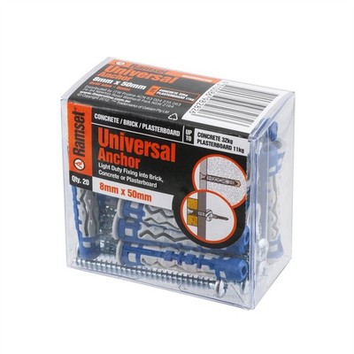 Ramset 8 x 50mm Universal Anchor - 20 pieces