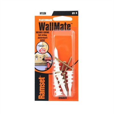 Ramset Nylon WallMate Anchor - 4 pieces