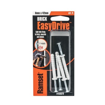 Ramset 6 x 42mm EasyDrive Masonry Anchor - 4 pieces