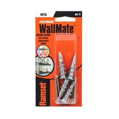 Ramset Zinc WallMate Anchors - 4 pieces