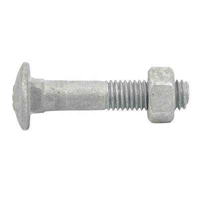 Zenith M10 x 50mm Hot Dipped Galvanised Cup Head Bolt And Nut 5 pcs