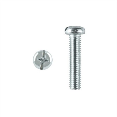 Pinnacle M4 x 50mm Zinc Plated Round Head Bolts And Nuts 2 pcs