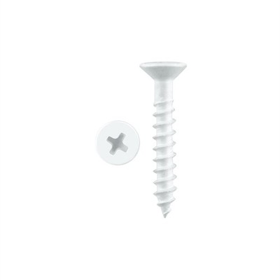 Pinnacle 4.0 x 25mm White Countersunk Timber Screw 4 pcs