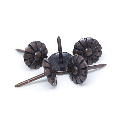 Pinnacle Antique Bronze Daisy Head Upholstery Nails 2 pcs