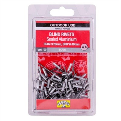 Otter 3.2 x 6.4mm Sealed Aluminium Blind Rivets - 100 pieces