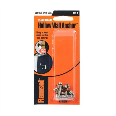 Ramset 5mm Hollow Wall Anchor - 4 pieces