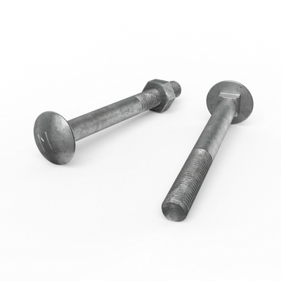 ZENITH M10 x 100mm Hot Dip Galvanised Cup Head Bolts & Nuts 5 pcs
