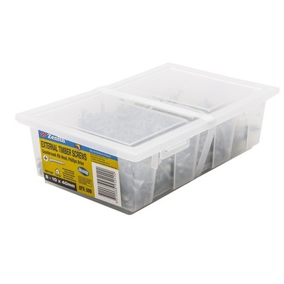 Zenith 8 - 10 x 40mm Galvanised Countersunk Rib Head Timber Screws - 500 pieces