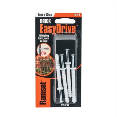 Ramset 6 x 55mm EasyDrive Masonry Anchor - 4 pieces