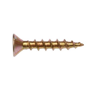 Zenith 8G x 25mm Gold Countersunk Rib Head Chipboard Screws - 100 Pack(1)More op