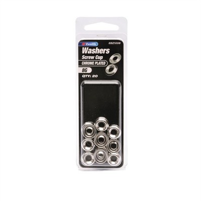 Zenith 8G Chrome Plated Screw Cup Washer - 20 pieces