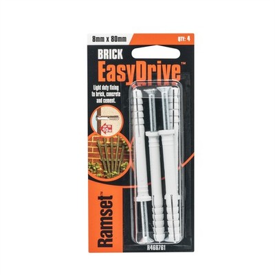 Ramset 8 x 80mm EasyDrive Masonry Anchor - 4 pieces