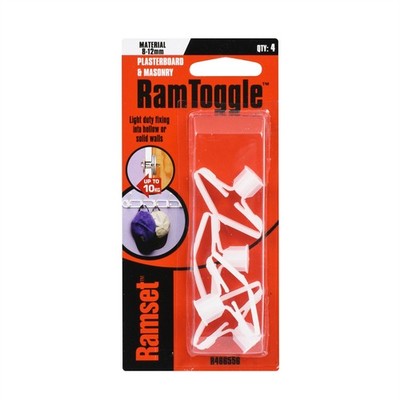 Ramset 8 x 12mm RamToggle - 4 pieces