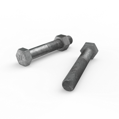 ZENITH M16 x 100mm Hot Dip Galvanised Hex Head Bolts and Nuts 2 pcs