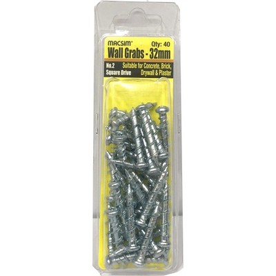Macsim 32mm Wall Grab Anchor 2 pcs