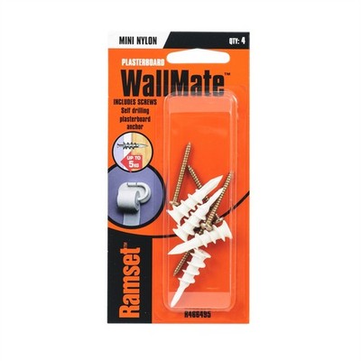 Ramset Nylon WallMate Mini Anchor - 4 pieces