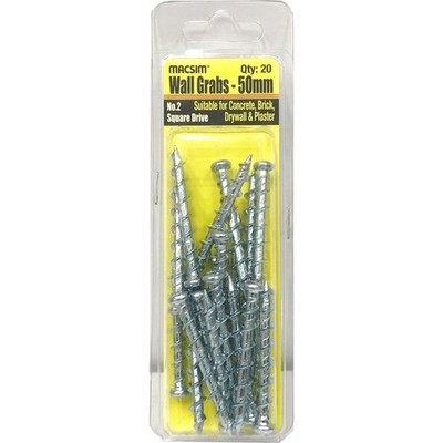 Macsim 50mm Wall Grab Anchor 2 pcs