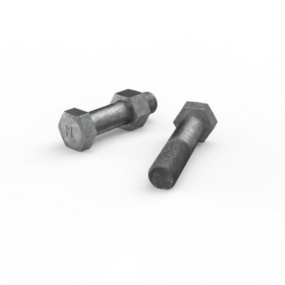 ZENITH M16 x 65mm Hot Dip Galvanised Hex Head Bolts and Nuts 2 pcs