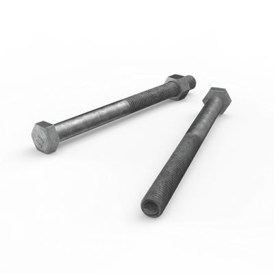 ZENITH M12 x 150mm Hot Dip Galvanised Hex Head Bolts and Nuts 2 pcs