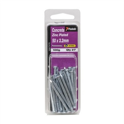 Paslode 50 x 3.2mm 100g Concrete Nails 2 pcs