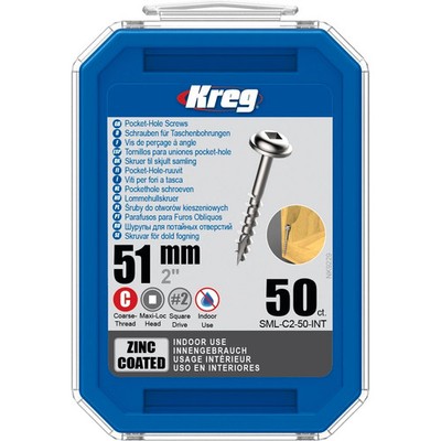 Kreg 2" 51mm Coarse Thread Pocket Screws - 50 pieces
