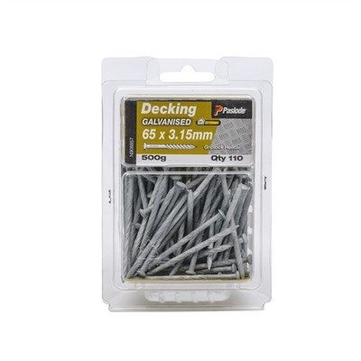 Paslode 65 x 3.15mm 500g Griplock Galvanised Nails - 110 pieces