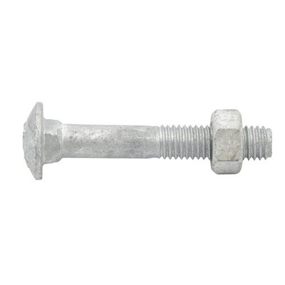 Zenith M8 x 50mm Hot Dipped Galvanised Cup Head Bolt And Nut 10 pcs