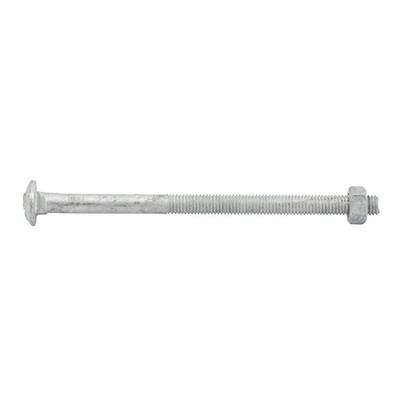 Zenith M8 x 130mm Hot Dipped Galvanised Cup Head Bolt And Nut 5 pcs