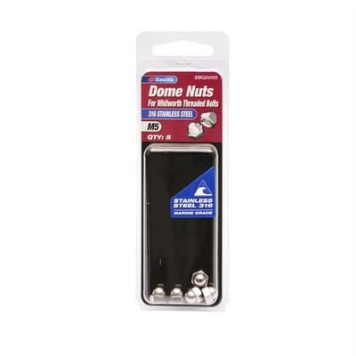 Zenith M5 316 Stainless Steel Dome Nut - 5 pieces