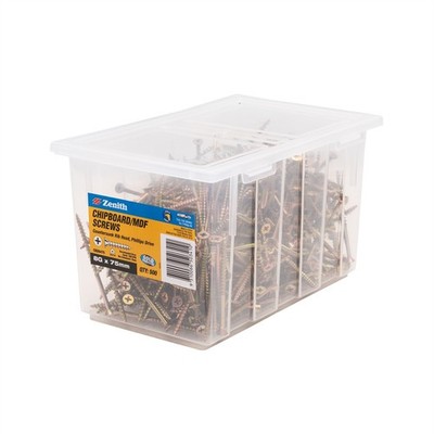 Zenith 8G x 75mm Countersunk Rib Head Chipboard Screws - 500 Pack(2)More options