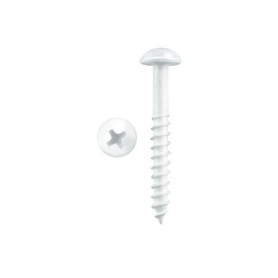 Pinnacle 4.0 x 30mm White Round Head Timber Screw 2 pcs