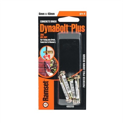 Ramset 6 x 40mm DynaBolt Plus Hex Nut Bolt 2 pcs