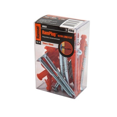 Ramset 10 x 80mm Ultra-Long Anchor RamPlug - 10 pieces