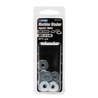 Zenith 1/4" M6 Zinc Plated Machine Washer 2 pcs
