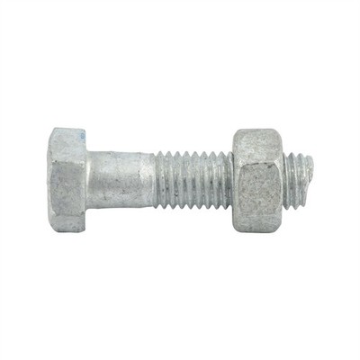 Zenith M10 x 40mm Hot Dipped Galvanised Hex Head Bolt And Nut 5 pcs