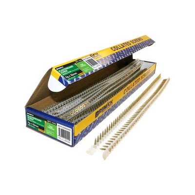 Bremick 6g x 32mm Zinc Yellow Fine Collated Screws - 1000 pieces